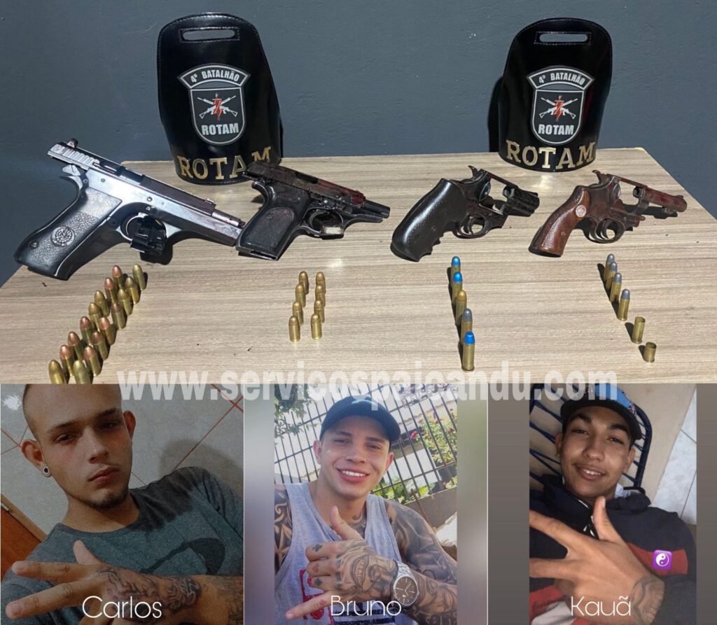 Três dos quatros indivíduos mortos em confronto com a ROTAM em Paiçandu, são identificados. Eles estavam armados e com carro roubado