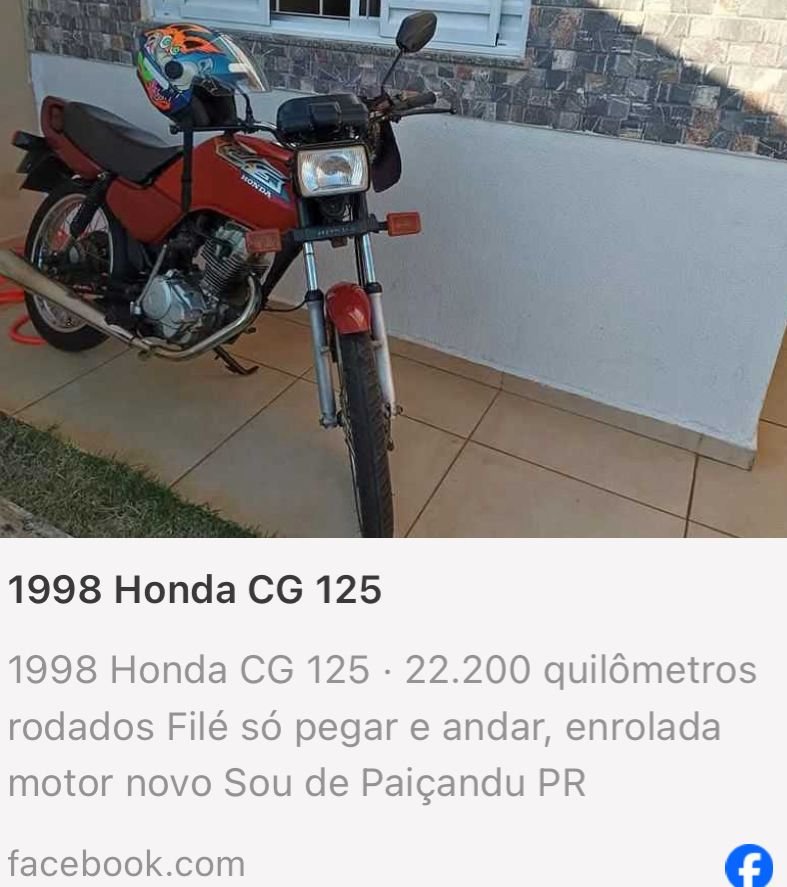Polícia Militar recupera motocicleta furtada após anúncio de venda em rede social, em Paiçandu