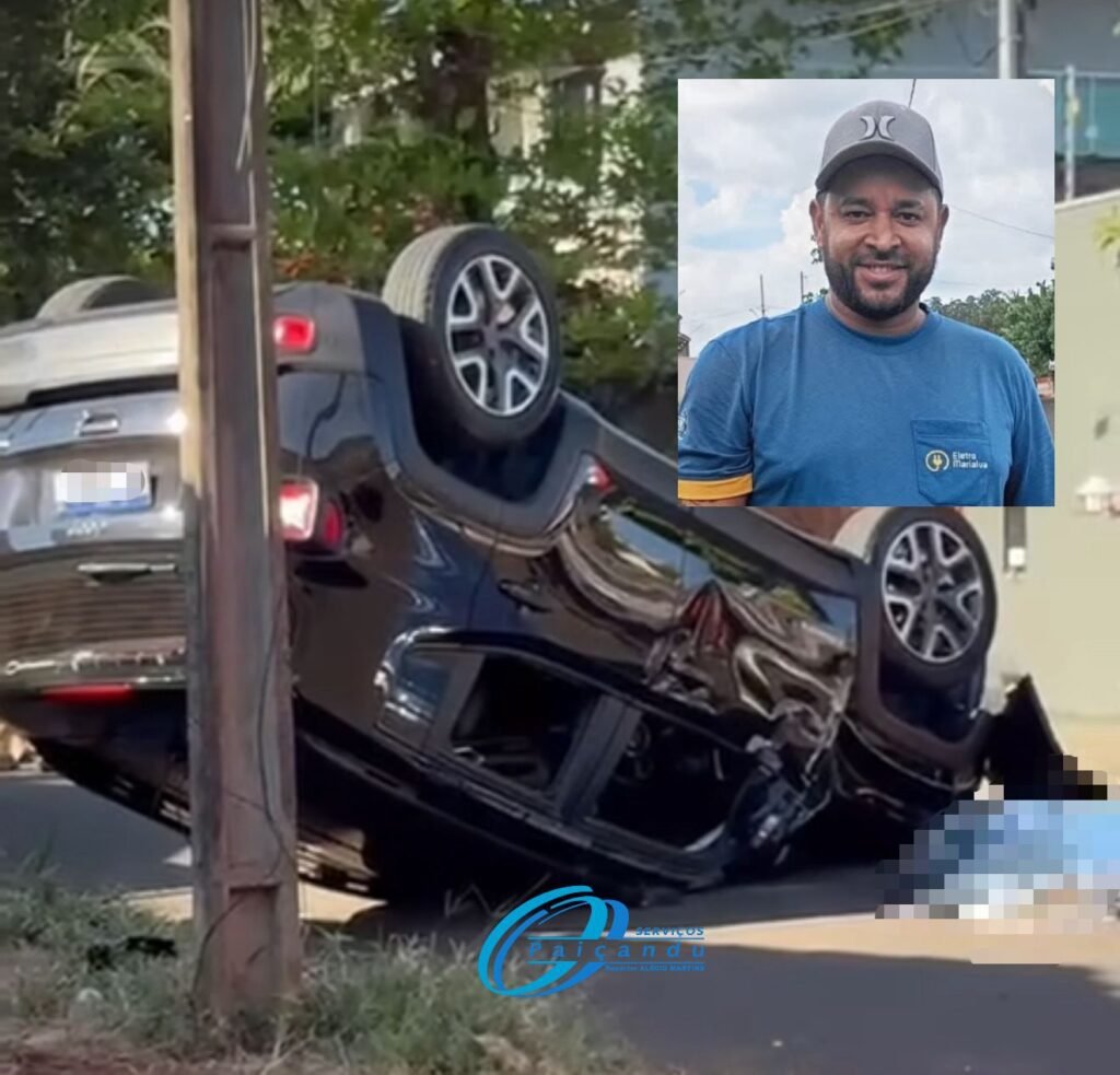 Homem capota carro após ser baleado e morre em Marialva; suspeito seria ex-amigo da vítima